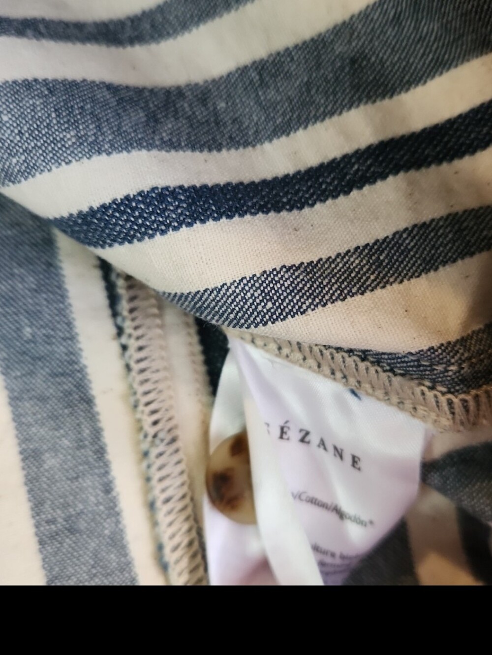 Sezan Davy Vertical Stripe Button Back Tank Top - Picture 6 of 6